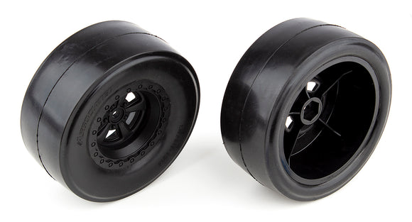 DR10 Rear Wheels & Drag Slick Tires, Mounted - Race Dawg RC