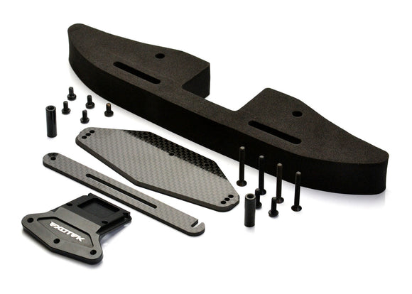 22 5.0 Front Bumper Set, Alloy CF and Foam with GNSS Slot - Race Dawg RC
