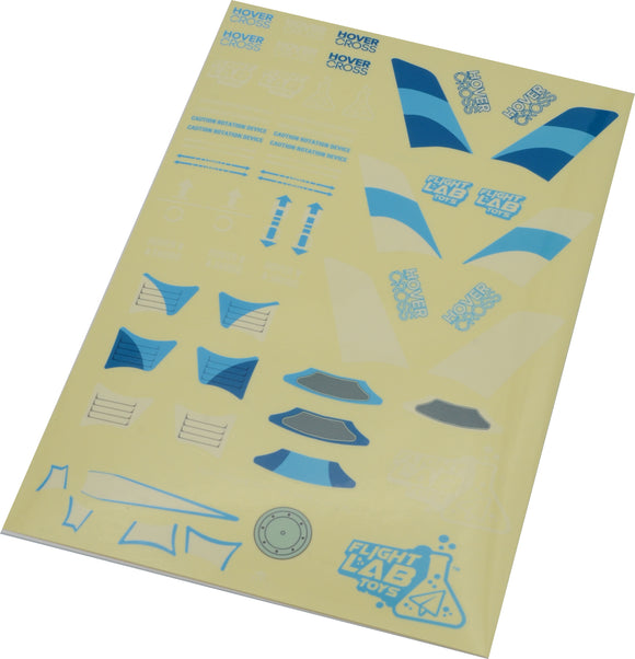 Decal Sheet, Blue; HoverCross - Race Dawg RC