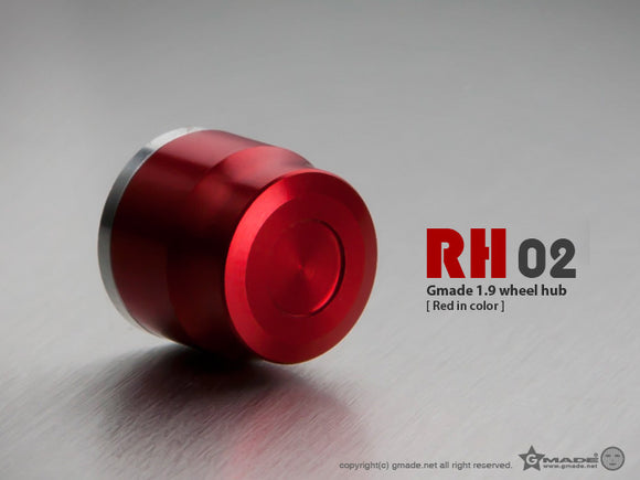 1.9 RH02 Wheel Hubs (Red) (4) - Race Dawg RC