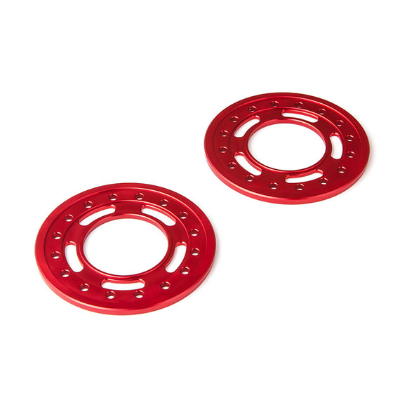 1.9 Aluminum Ring Beadlock Ring ST (Red) (2): GOM - Race Dawg RC