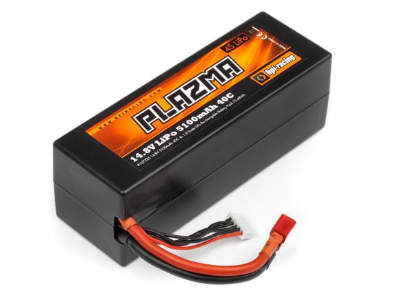 Plazma 14.8V 5100Mah 40C Lipo Battery Pack 75.48Wh - Race Dawg RC