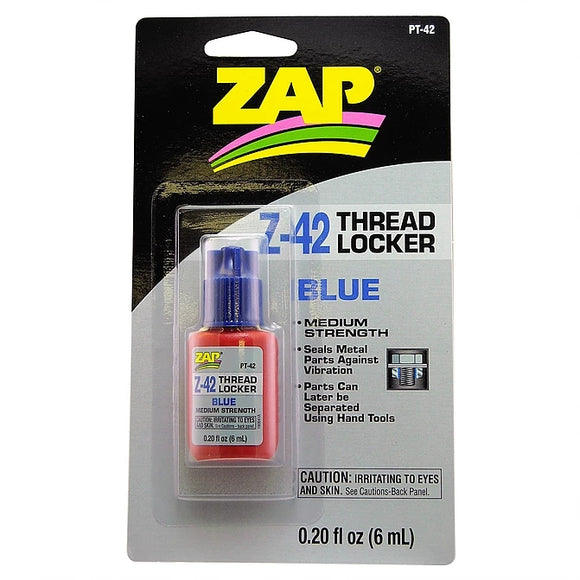Zap Z-42 Blue Thread Locker 0.2oz Bottle - Race Dawg RC