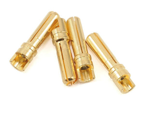 ProTek RC 4.0mm "Super Bullet" Solid Gold Connectors (4 Male) - Race Dawg RC