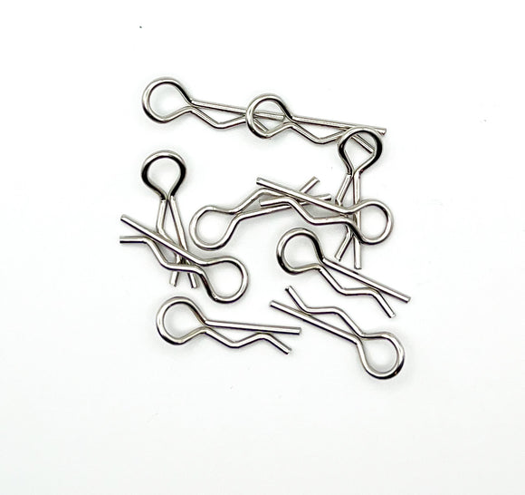 6mm Body Clips for Axial SCX6 Silver (10pcs) - Race Dawg RC