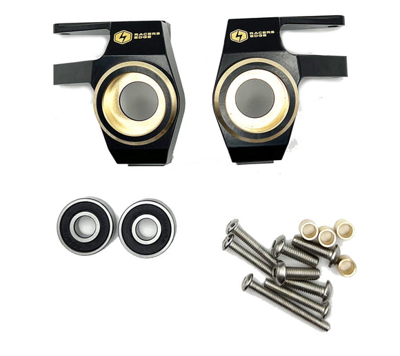 Brass CNC Steering Knuckle Set for Axial SCX6 - Race Dawg RC