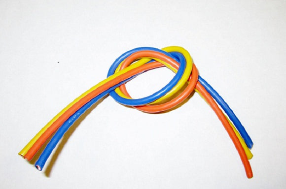 13 Gauge Super Flexible Wire- 1' ea. Blue, Yellow, Orange - Race Dawg RC