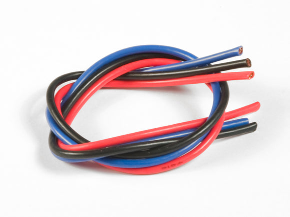 16 Gauge Super Flexible Wire- 1' ea. Black, Red, Blue - Race Dawg RC
