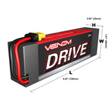 DRIVE 20C 2S 5000mAh 7.4V LiPo Hardcase Battery with UNI 2.0 - Race Dawg RC