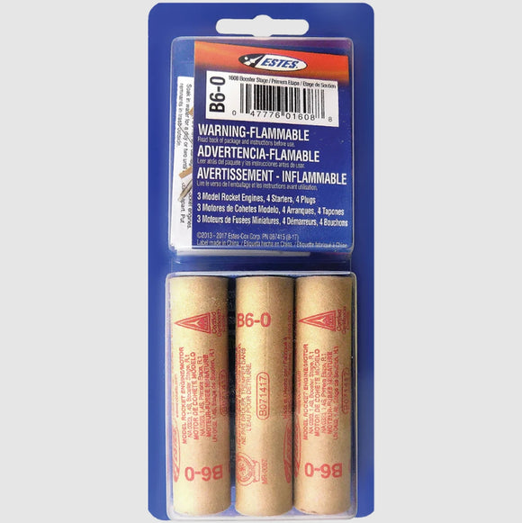 B6-0 Model Rocket Engines (3pk)