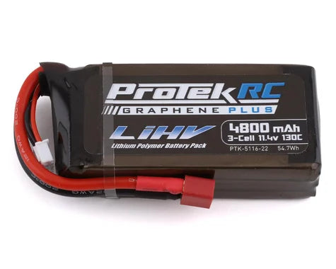 ProTek RC 3S 130C Low IR Si-Graphene + HV Shorty LiPo Battery (11.4V/4800mAh) Crawler Pack w/T-Style Plug - Race Dawg RC