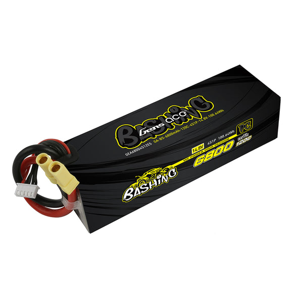 Gens Ace Bashing Series 6800mAh 14.8V 120C 4S1P Lipo Battery Pack With EC5 Plug - Race Dawg RC
