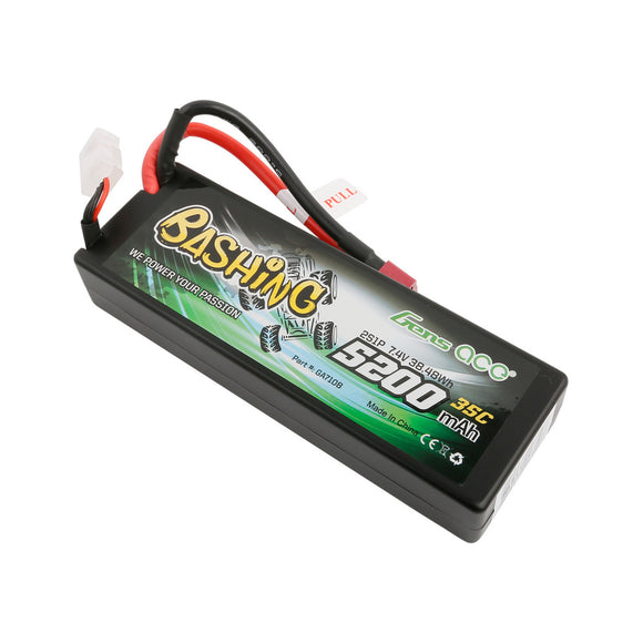 Gens Ace Bashing Series 5200mAh 7.4V 2S1P 35C Car Lipo Battery Pack Hardcase 24# With Deans Plug - Race Dawg RC
