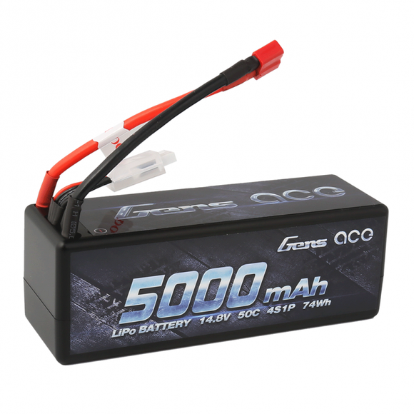 Gens ace 5000mAh 14.8V 50C 4S1P HardCase Lipo Battery14# with Deans plug - Race Dawg RC