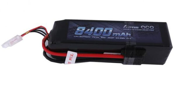 Gens Ace 8400mAh 11.1V 50C 3S2P Lipo Battery Pack with Traxxas plug - Race Dawg RC