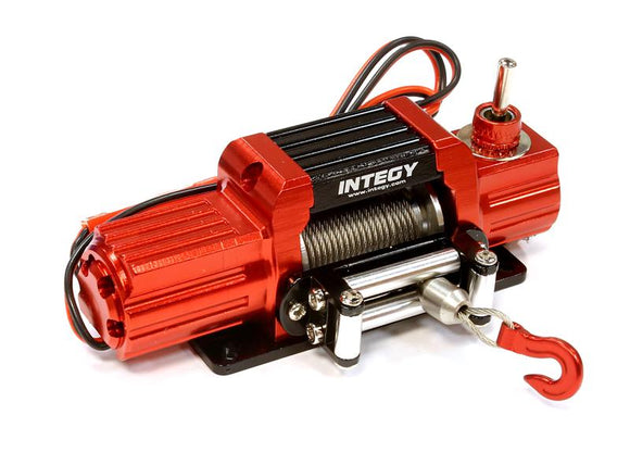 Billet Machined T7 Realistic High Torque Mega Winch for Scale Rock Crawler 1/10 C25579RED - Race Dawg RC