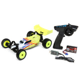 1/16 Mini-B Brushed RTR 2WD Buggy, Blue/White LOS01016T3 - Race Dawg RC