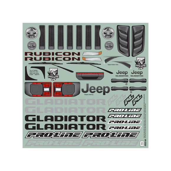 1/5 Pre-Cut Jeep Gladiator Rubicon Clear Body: X-MAXX PRO353317 - Race Dawg RC