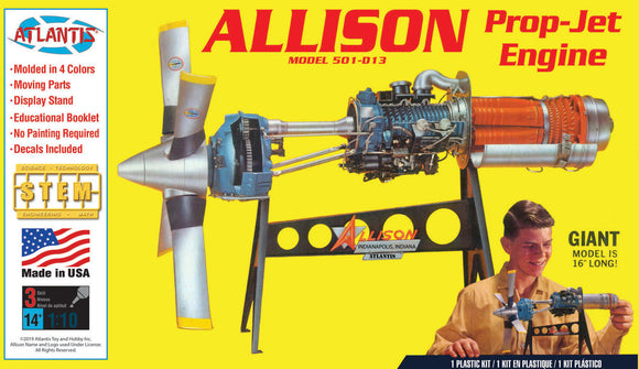 1/10 Allison Model 501-D13 Prop-Jet Engine Plastic Model - Race Dawg RC