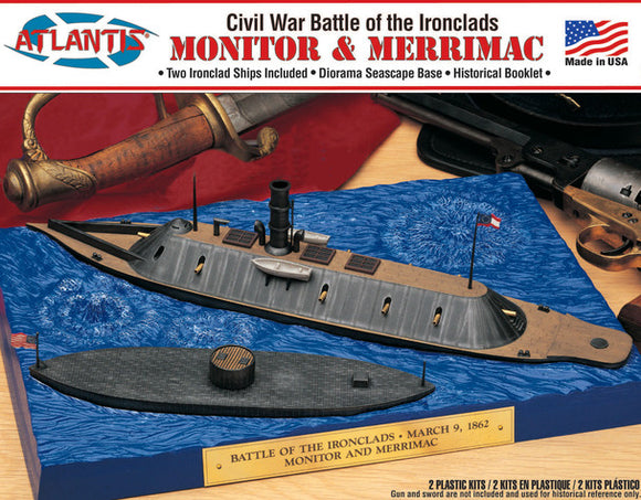 Monitor and Merrimack Civil War Set Plastic Model Kit - Race Dawg RC