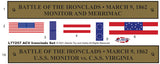 Monitor and Merrimack Civil War Set Plastic Model Kit - Race Dawg RC