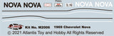 1/32 1969 Chevy Nova SS Route 32 Plastic Model Kit - Race Dawg RC
