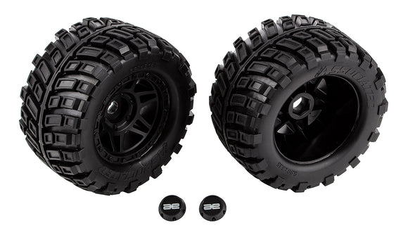 Rival MT8 Tires and Wheels, Mounted - Race Dawg RC
