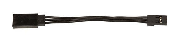 75mm Servo Wire Extension, Black, (2.95in) - Race Dawg RC