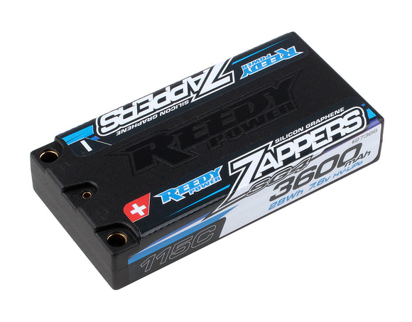 Zappers SG4 3600mAh 115C 7.6V LP Shorty Battery Pack - Race Dawg RC