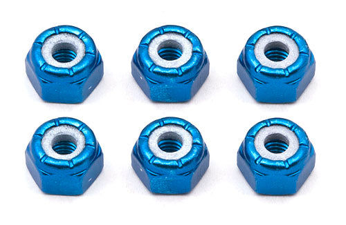 8-32 Blue Aluminum Locknut (6) - Race Dawg RC