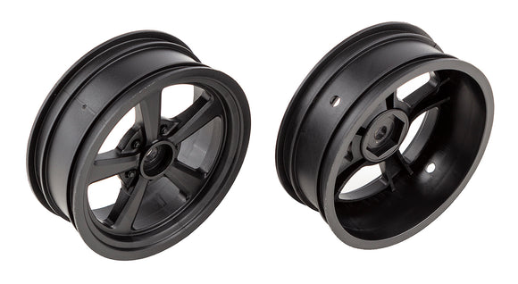 DR10 Drag Front Wheels, Black - Race Dawg RC