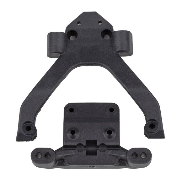 RC10B6.4 FT Front Top Plate and Ballstud Mount, Angled - Race Dawg RC
