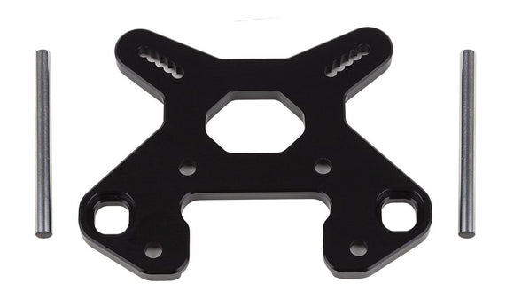 RC8B4 Front Shock Tower V2 Black Aluminum - Race Dawg RC
