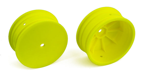 Front Wheels, 12mm Hex 4WD Front 2.2in Wheels, Yellow - Race Dawg RC
