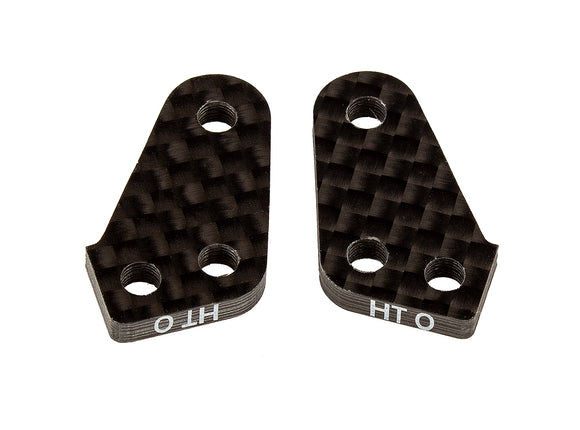 RC10B74 Steering Block Arms, HT 0, Carbon Fiber - Race Dawg RC