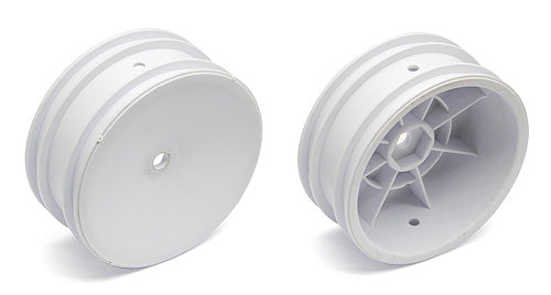 2WD Front Wheels, 2.2 in, 12 mm Hex, White - Race Dawg RC