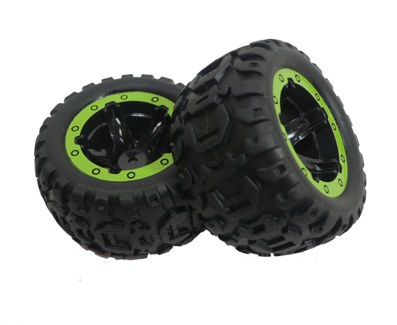 Wheels and Tires, Mounted (1 pair); Slyder - Race Dawg RC