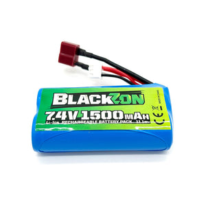 Battery Pack (Li-ion 7.4V, 1500mAh), w/T-Plug, Smyter - Race Dawg RC