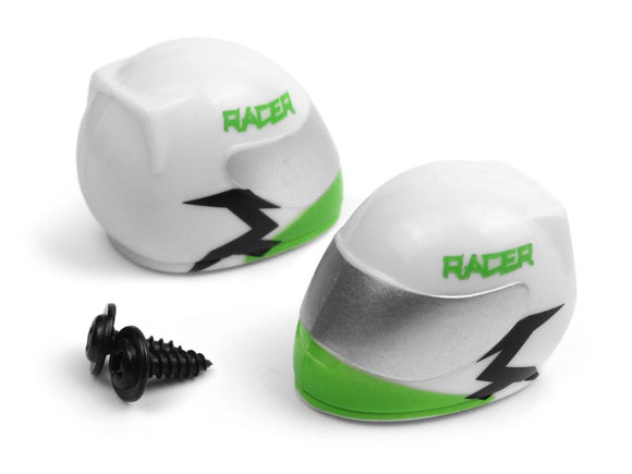 Driver Helmet (Green/2pcs), Smyter - Race Dawg RC