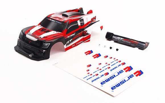 GT24R Painted and Decorated Rally Body (Red) - Race Dawg RC