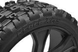 Asuga XLR Off-Road Tires Low Profile Glued on Black Rim - Race Dawg RC