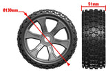 Asuga XLR Off-Road Tires Low Profile Glued on Black Rim - Race Dawg RC