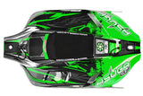 Polycarbonate Body, Asuga XLR, Painted Green, Cut - Race Dawg RC