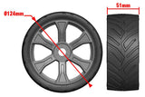 Sprint RXA, Asuga XLR Street Tires, Low Profile, Glued - Race Dawg RC