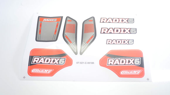 Body Decal Sheet  - Radix 6S - 1 pc - Race Dawg RC