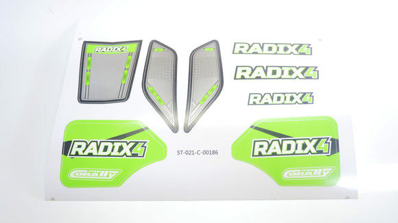 Body Decal Sheet  - Radix 4S - 1 pc - Race Dawg RC