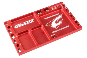 CNC Aluminum Multi-Purpose Ultra Parts Tray; Red - Race Dawg RC