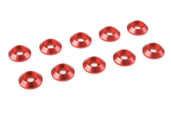 Red Aluminum Washer for M3 Flat Head Screws, OD=8mm - Race Dawg RC