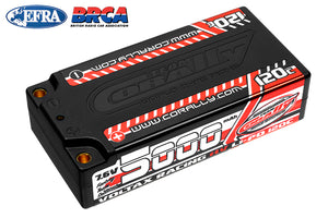 5000mAh - 7.6v 2S Voltrax Shorty Hardcase Lipo Battery - - Race Dawg RC