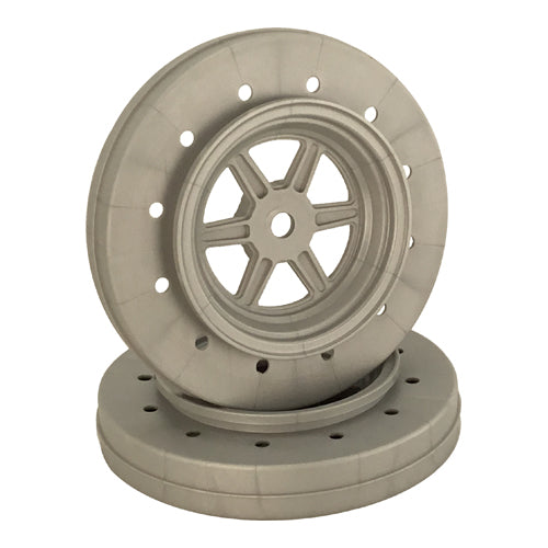 Gambler Wheels for Accelerator Tires, Silver - Race Dawg RC